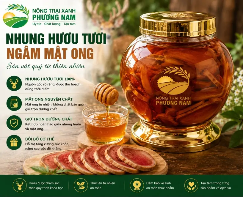 Nhung hươu tươi