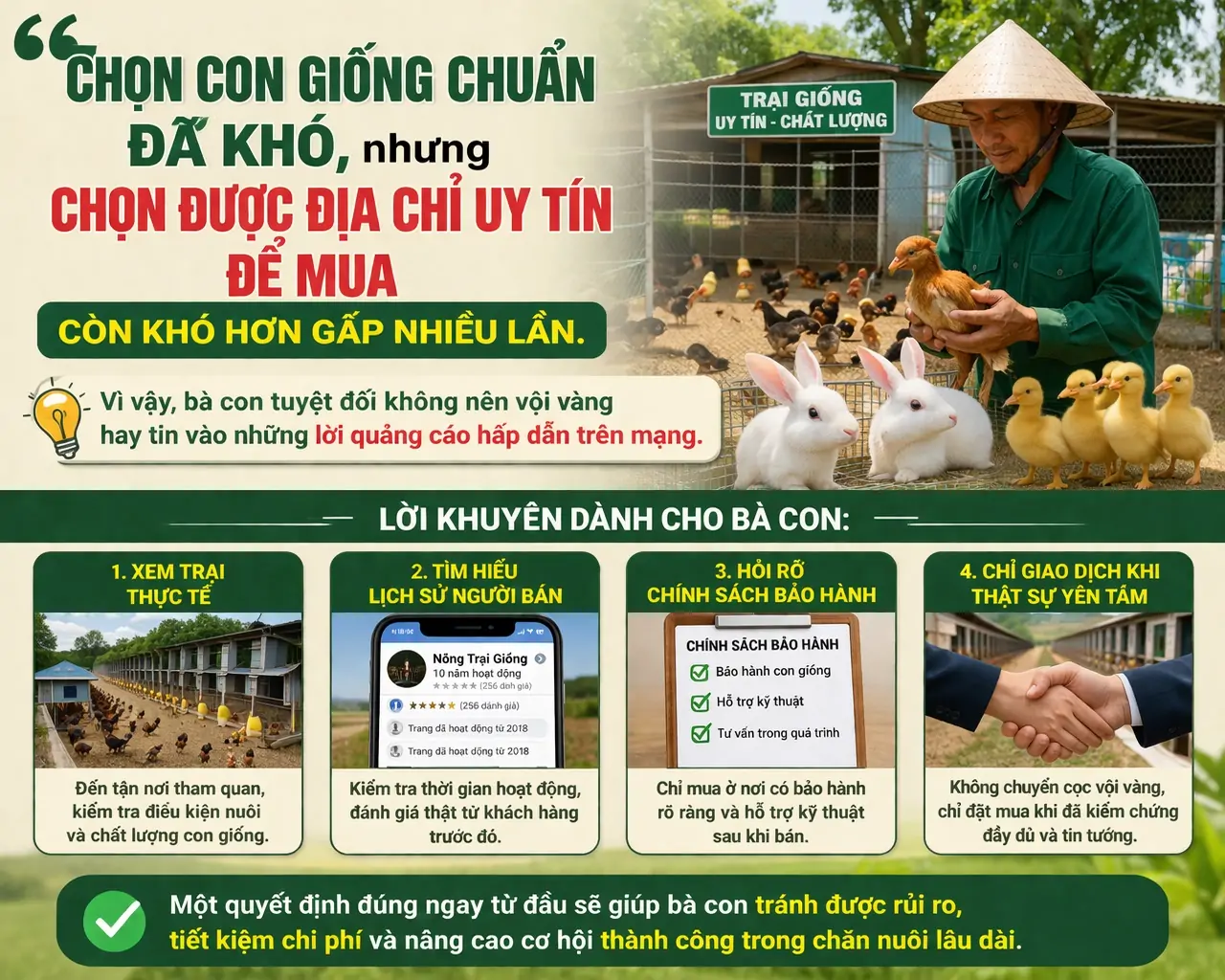 Những sai lầm phổ biến khi mua con giống lần đầu cần tr&aacute;nh