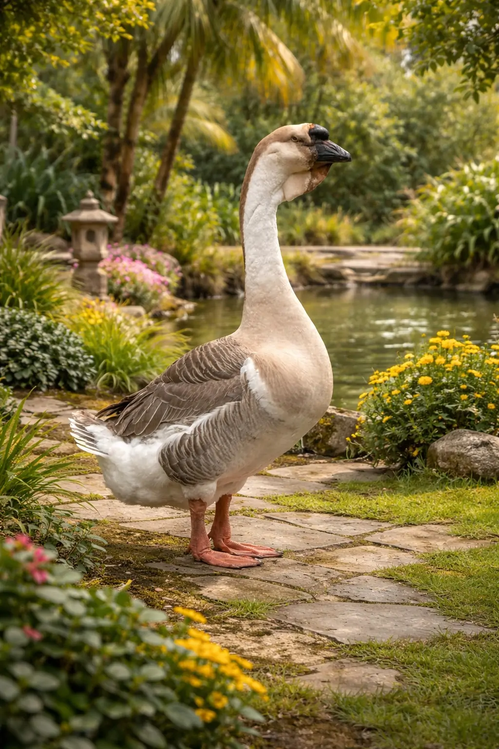 Ngỗng sư tử dọn cỏ v&agrave; giữ nh&agrave;